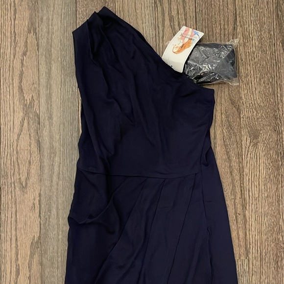 Women’s Fashion One Shoulder Ruched Bodycon Fitted Cocktail Party Mini Dress - S - Picture 5 of 5